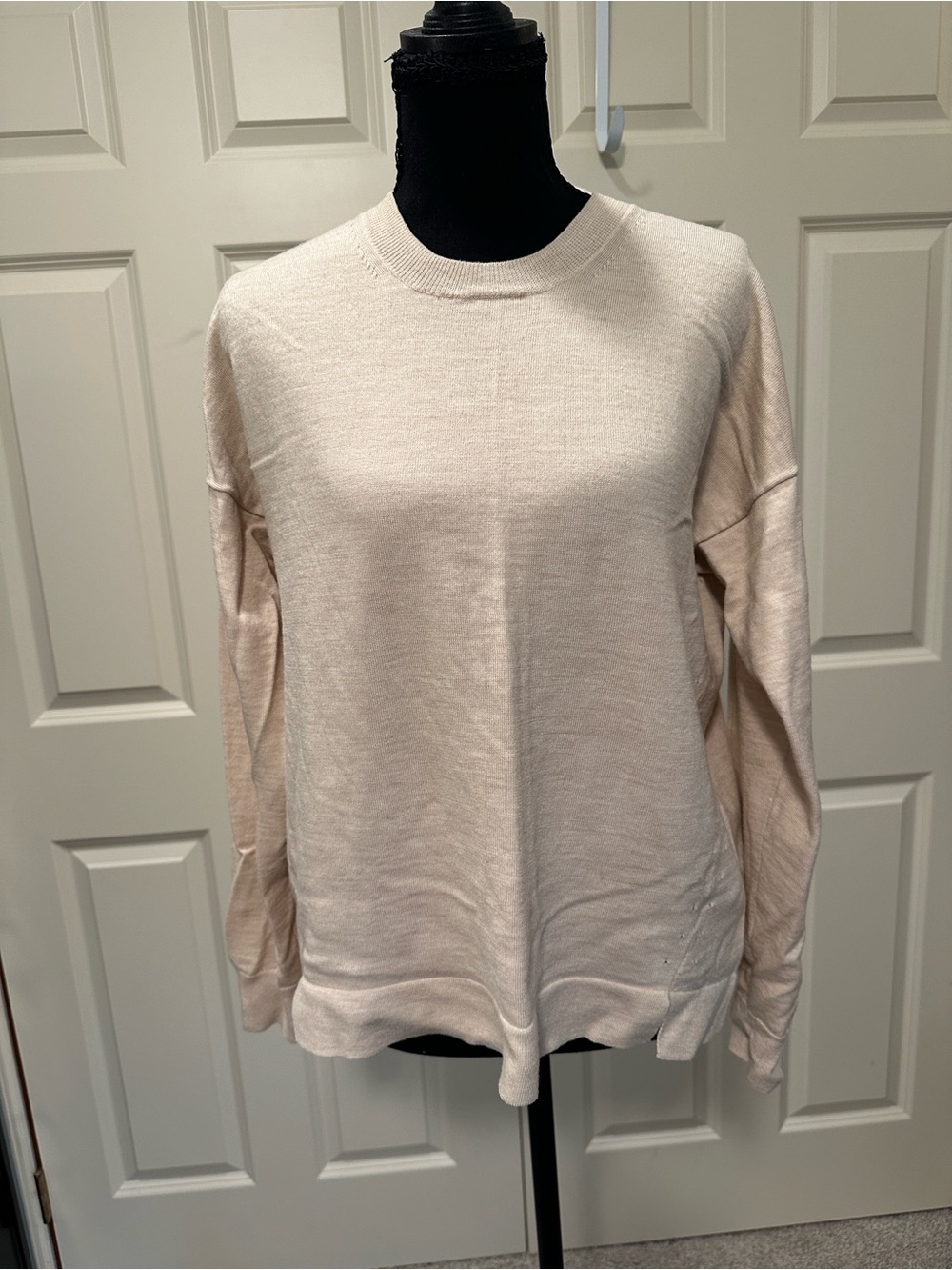 J. Crew Cream Crewneck Lightweight Sweater